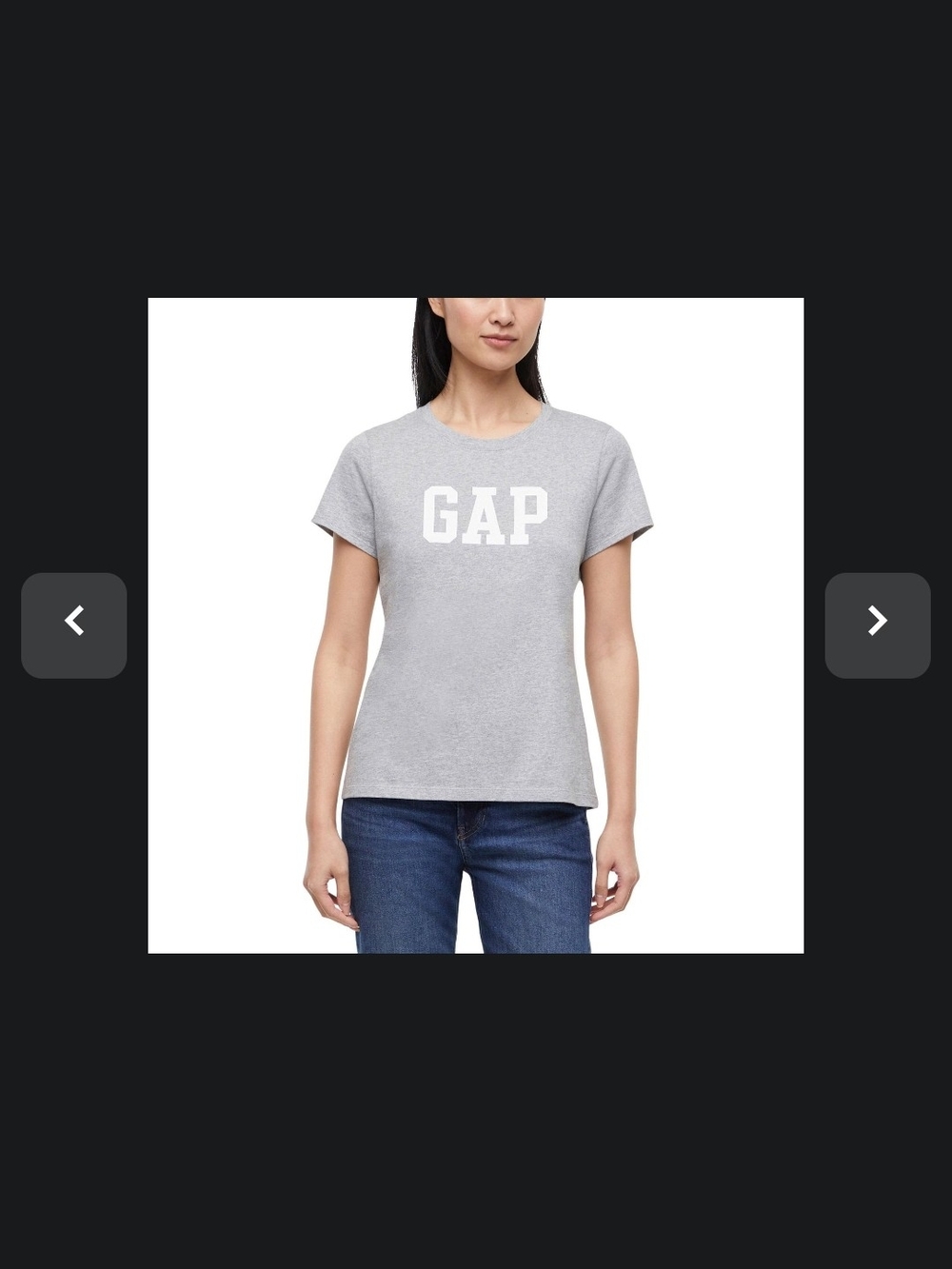 GAP Gray Logo Crewneck Short Sleeve Tee